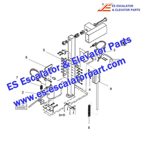 OTIS Escalator GAA26220A NPE513 Auxiliary brake OTIS Escalator GAA26220A NPE513 Auxiliary brake
