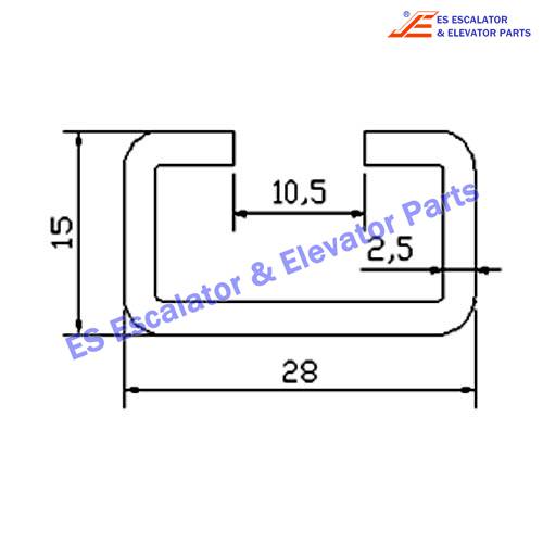 Escalator 1561540 Track Use For KONE