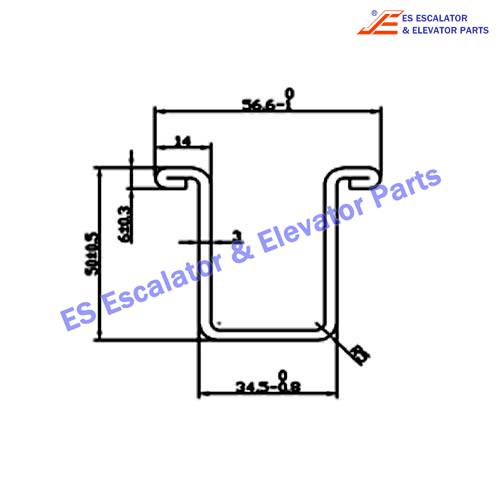 Escalator XAA50BG-F8NKN228 Track Use For XIZI OTIS