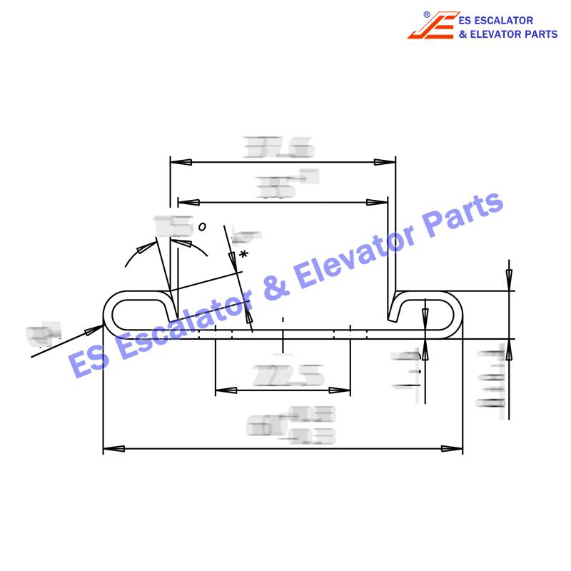 DEE2208311 Escalator Handrail Guide Stainless Steel Handrail Guide Use For Kone