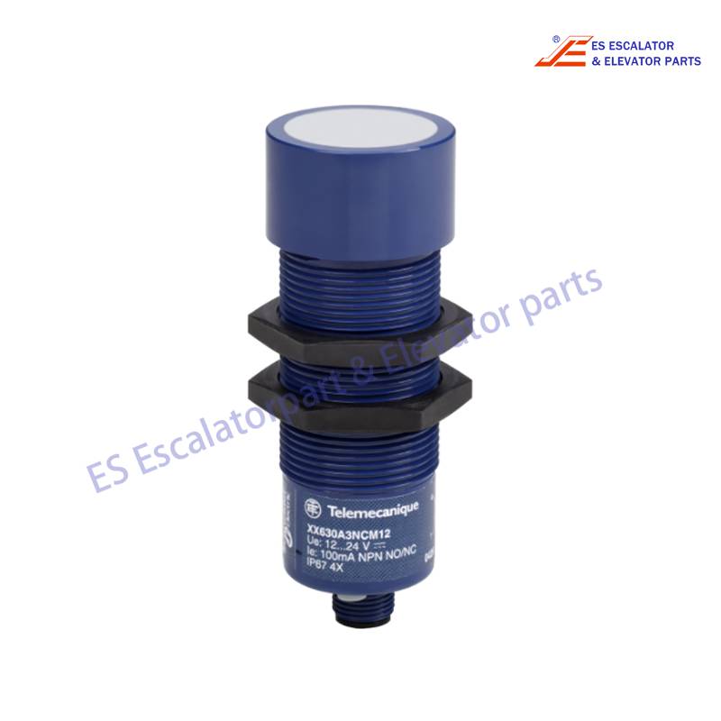 XX630A1PCM12 Escalator Ultrasonic Sensor  Schneider Electric Cylindrical M30 Sn 1 m NC + NO M12 Connector Use For Otis