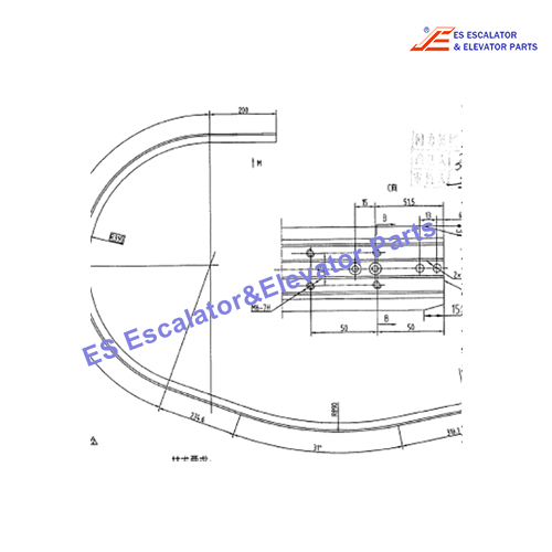 XAA402AMS1 Escalator Returen Rail Use For Otis