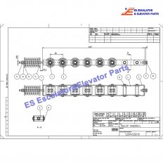 <b>KM5281451G01 Escalator Handrail Pressure Roller Chain</b>