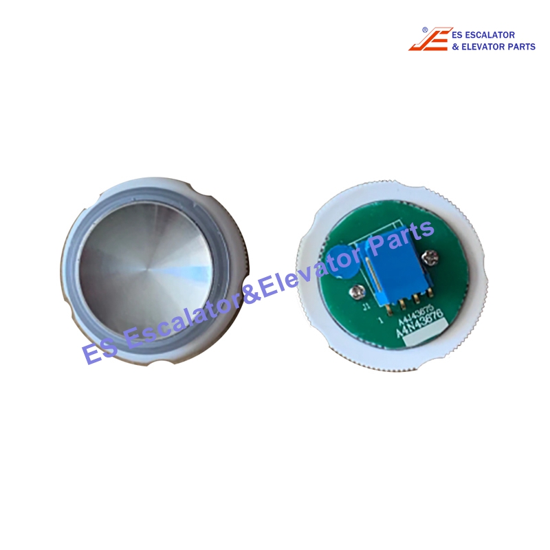 FAA25090A318 Elevator Push Button Cpl 2000 And Gen2 Blue Light Dist 27.5mm Unpolished Stainless Steel Use For Otis