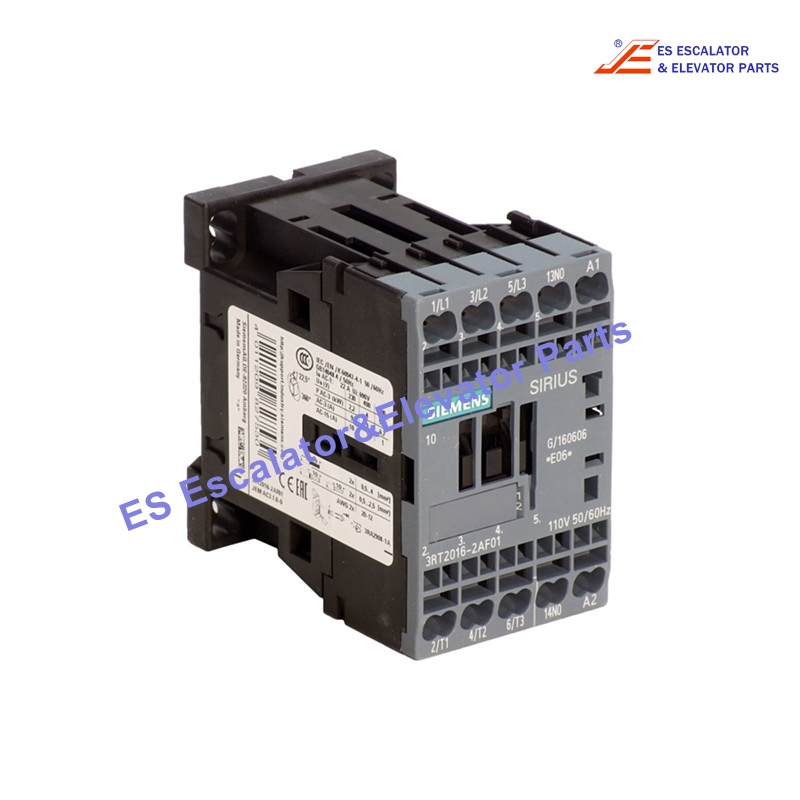 3RT2016-2AF01 Elevator Power contactor AC-3 9 A 4 kW / 400 V 1 NO 110 V AC 50/60 Hz 3-Pole Size S00 Spring-Type Terminal Use For Siemens