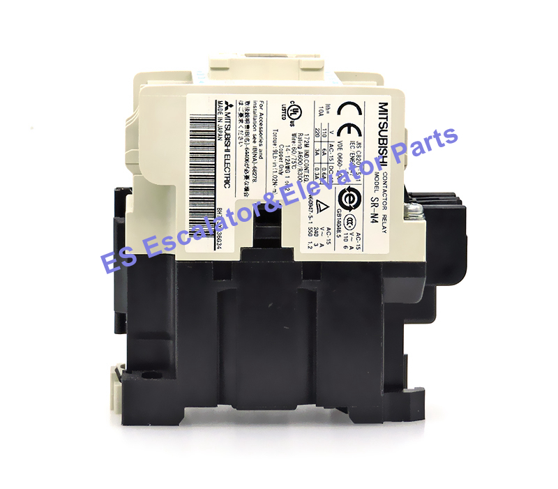 SR-N4 Elevator Contactor Relay  100-110V-AC Dimensions:3.25 x 3.00 x 1.75 Use For Mitsubishi