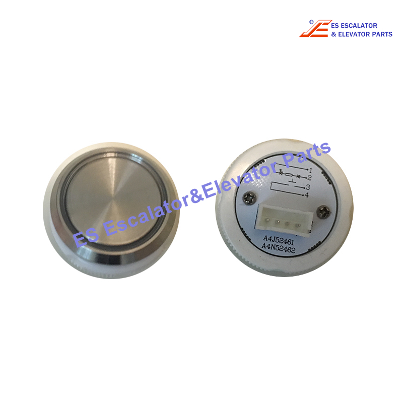 A4J52461 Elevator Push Button  Red Light/Blue Light  Size: 27.5mm Stainless Steel Without Literal Use For Fuji