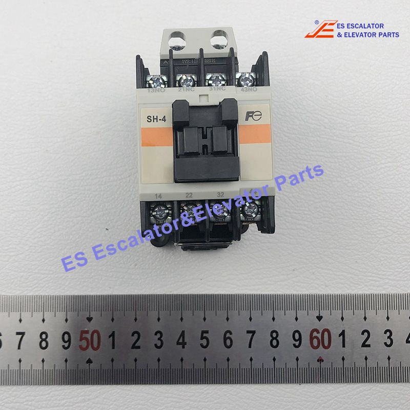 SH04AA Elevator SH-4 Relay Coil: 100-110 / 110-120 VAC 50/60 HZ 10 A 4NO/4NC Contacts Use For Fuji
