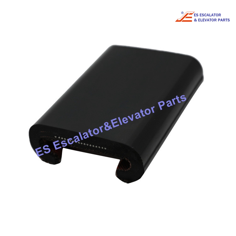 7539FWNX Escalator EHC handrail Inner Dimension: 39mm,Outer Dimension: 75mm,Color: Black,Profile: 75 Flat,Slider Material: TufGlide,Stretch Inhibitor: Steel Wire