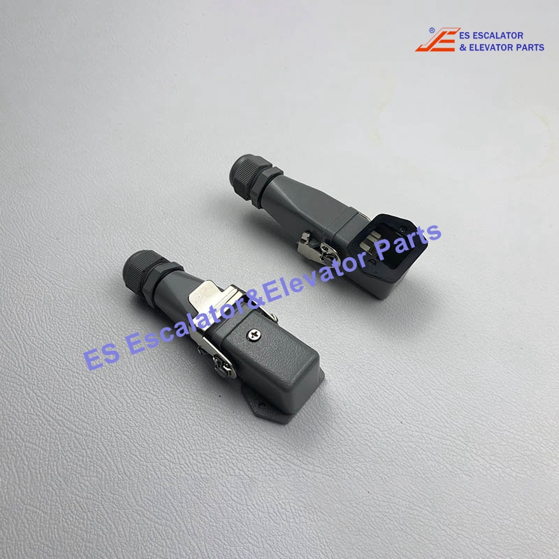 10200040004 Elevator Heavy Duty Power Connector HAN 3A 4P+GRD Plastc Top Entry Hood R/A Use For HARTING