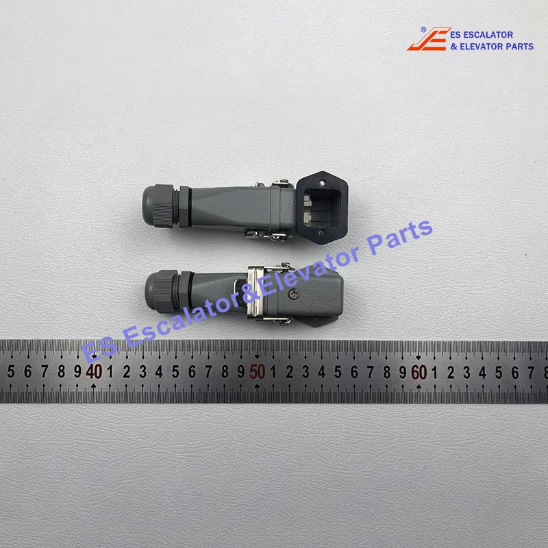 10200040004 Elevator Heavy Duty Power Connector HAN 3A 4P+GRD Plastc Top Entry Hood R/A Use For HARTING