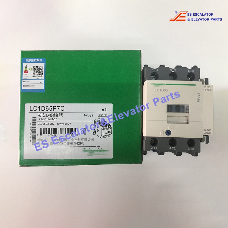 LC1D65P7C Elevator Contactor 65 A 230 V 50/60Hz Use For Schneide