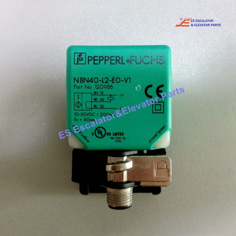 NBN-40-L2-E0-V1 Elevator Inductive Sensor 40 mm non-flush 3-wire DC Quick mounting bracket 4-way LED indicator Use For Lg/sigma