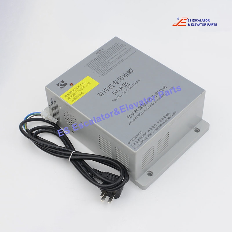 XAA25302AC15 Elevator Model IV-A Battery Input:220VAC Alarm Insert Battery Capability:4AH Use For Otis