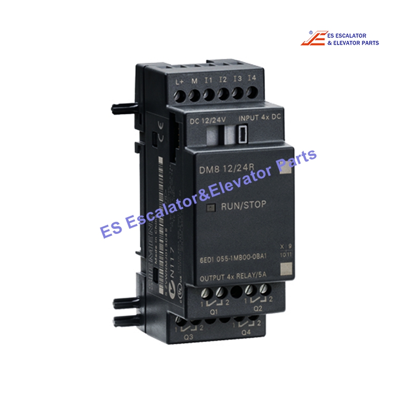 6ED1055-1MB00-0BA1 Elevator Expansion Module DM8 12/24R PS/I/O: 24 V/12 V/24 V/relay 2 HP 4 DI/4 DO Use For Siemens