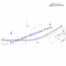 GB483AAB7 Escalator Step Roller Return Track 