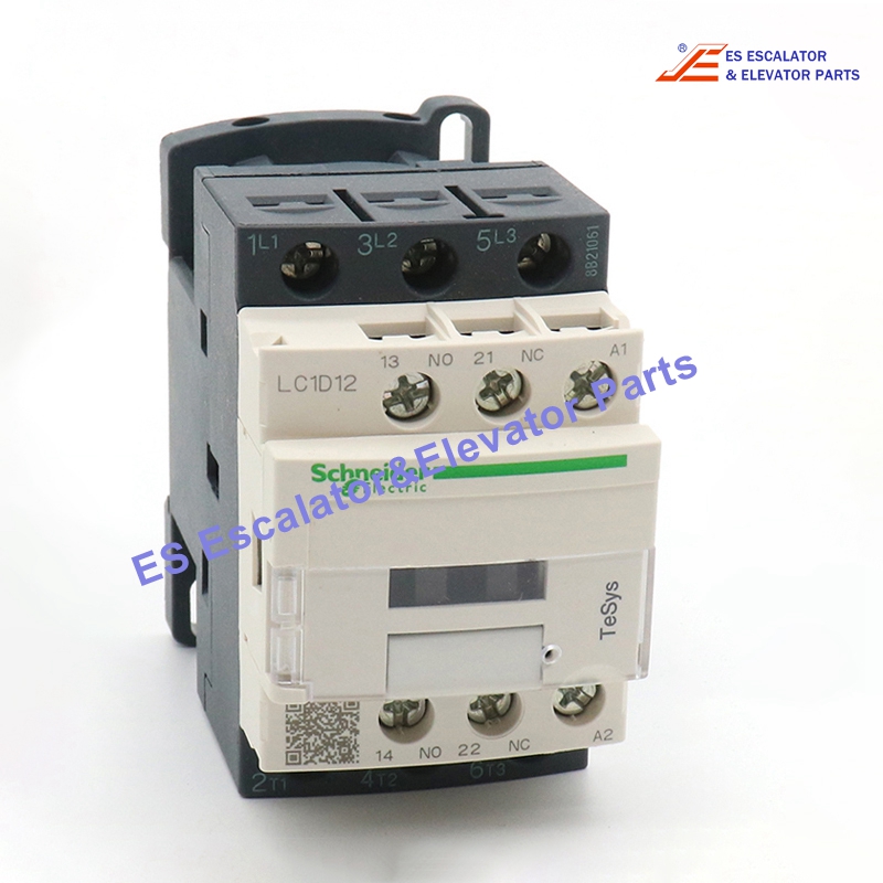 LC1D12F7 Elevator Contactor Tesys 3P(3 NO) - AC-3/AC-3e - <= 440 V 12 A - 110 V AC coil Use For Schneider