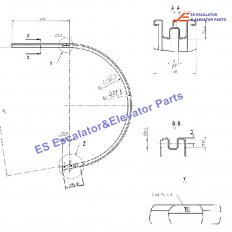 Escalator 5070658D10H01 Profile Handrail Guide HD
