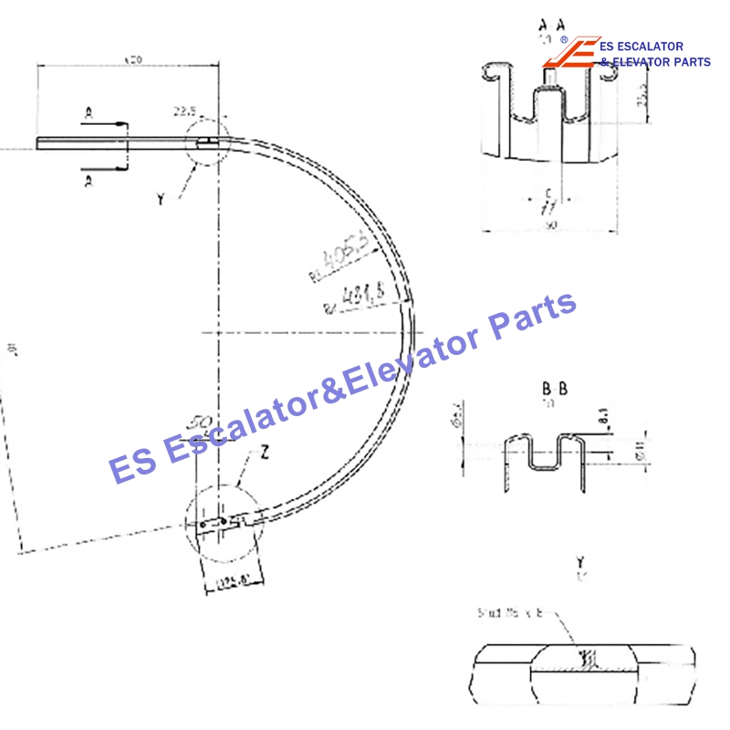 5070658D10H01 Escalator Profile Handrail Guide HD Use For KONE