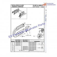 Escalator GAA384CEH Tension Carriage