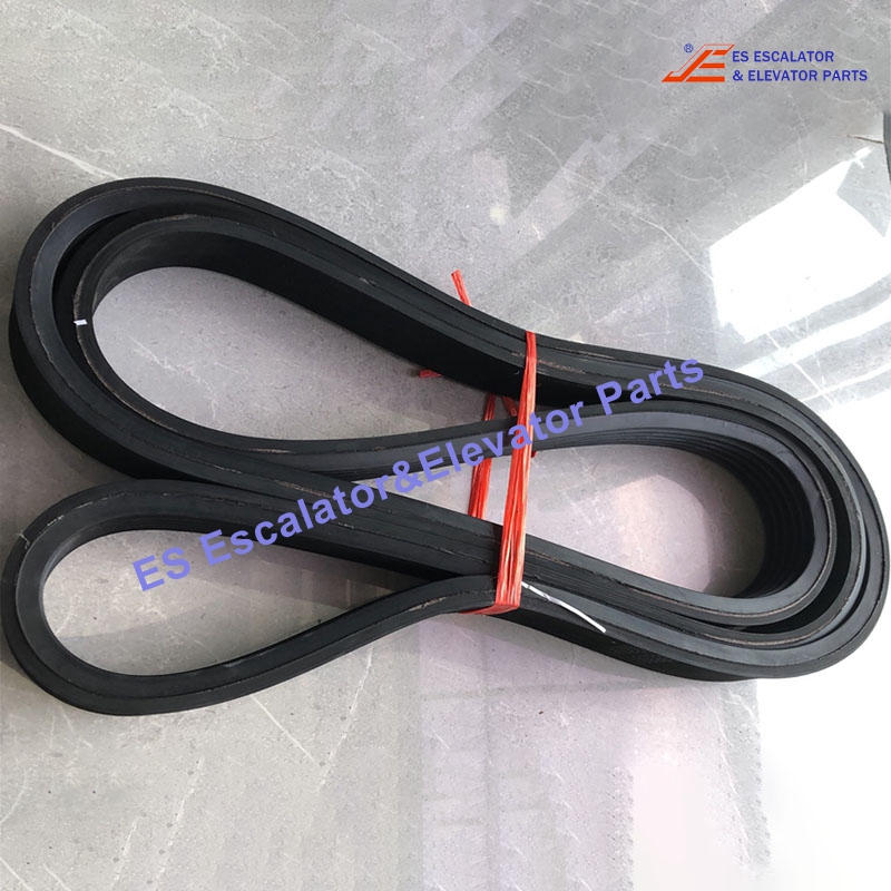 GO260R2 Escalator Poly V-Belt Black12.25 FT (3.7 m) Long 2.3" (56 mm) Wide Use For Otis