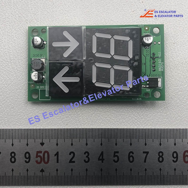 KM863190G01 Elevator Display Board LCI AVD7S Use For Kone