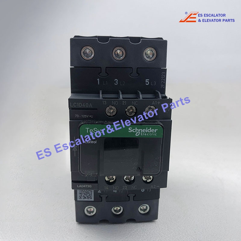 LC1D40AFD Elevator Contact 3P(3 NO) AC-3 <= 440V 40A - 110V DC Standard Coil Use For Schneider