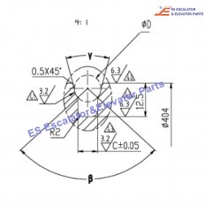 <b>DAA261K32 Elevator Traction Sheave</b>